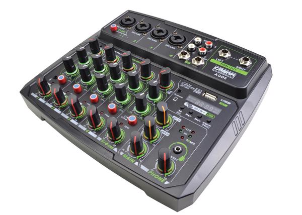 6 Channel Mixer with Bluetooth, USB and Echo